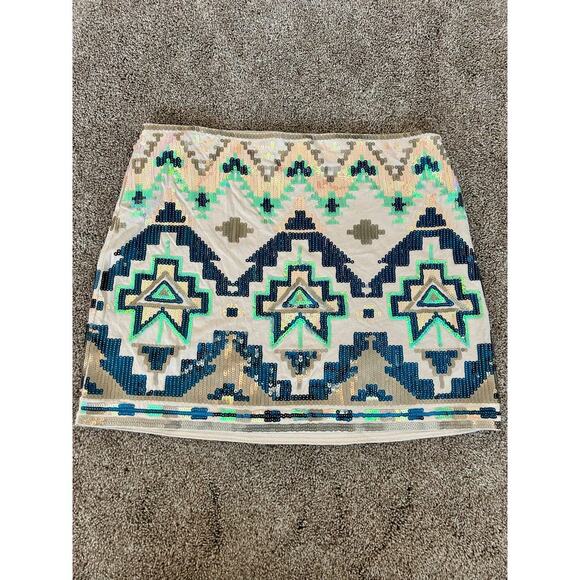Express Sequins Mini Skirt size XS - Picture 1 of 6